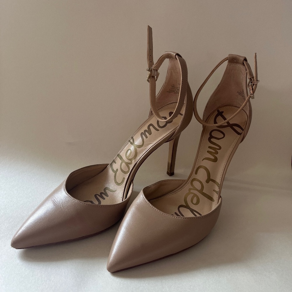 Sam Edelman Leather Taupe Pump ‘Harlow’ US 8 EU 38